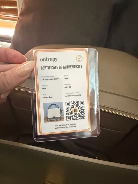 Celine Tricolor Leather Shoulder Bag - Cream, Gray & Mustard - Picture 8 of 8